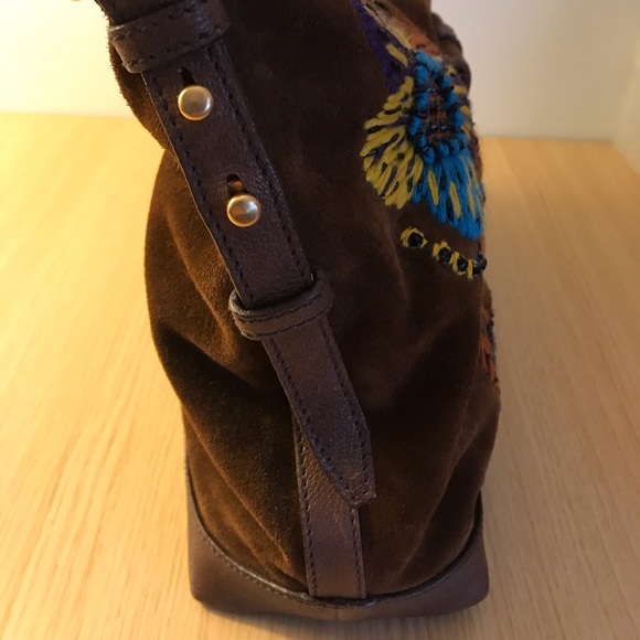 STUNNING Miu Miu brown suede hobo with embroidery - Picture 4 of 11